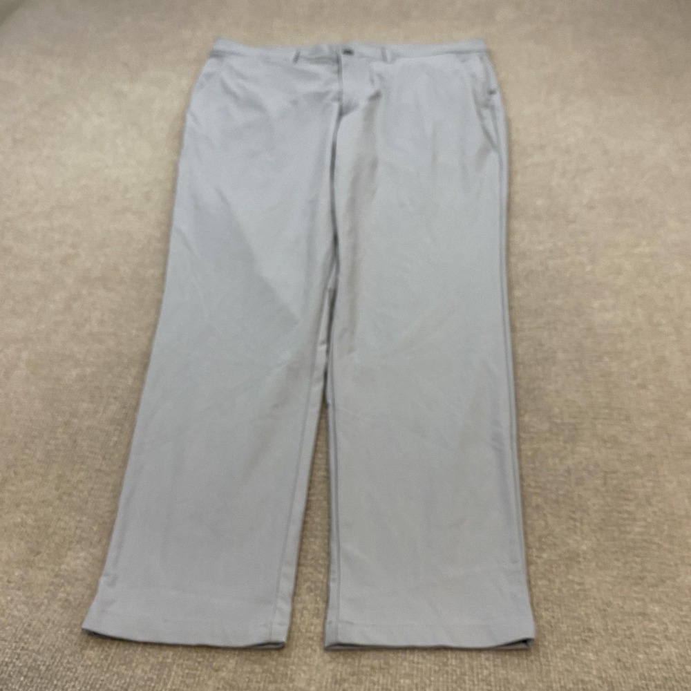 Reebok Pants Mens 38x32 Gray Lightweight Khakis Zip Pocket Performance Golf